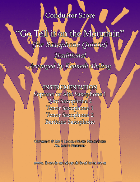 Go Tell it on the Mountain (for Saxophone Quintet SATTB or AATTB) image number null