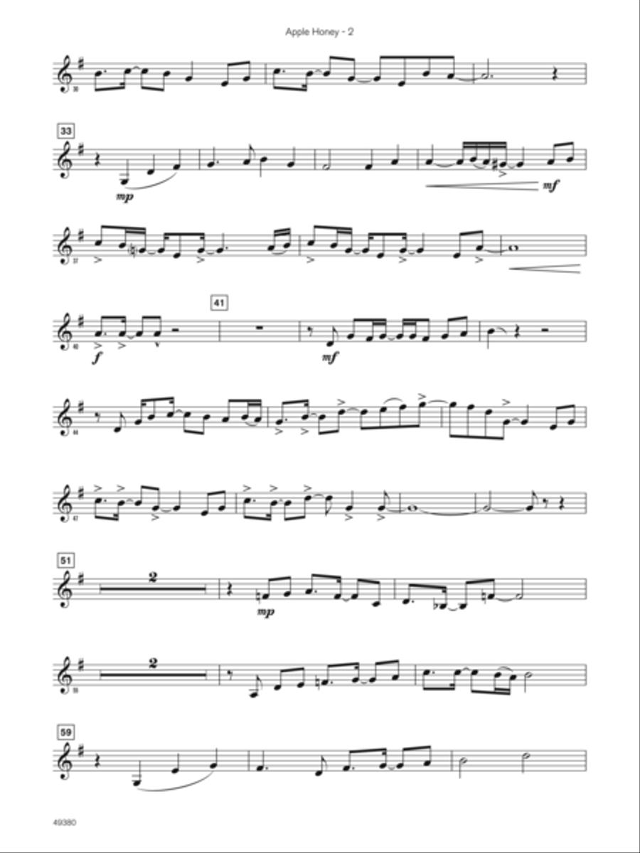 Apple Honey (Sound Innovations Soloist, Bb Clarinet) Small Ensemble scores gallery preview page 2