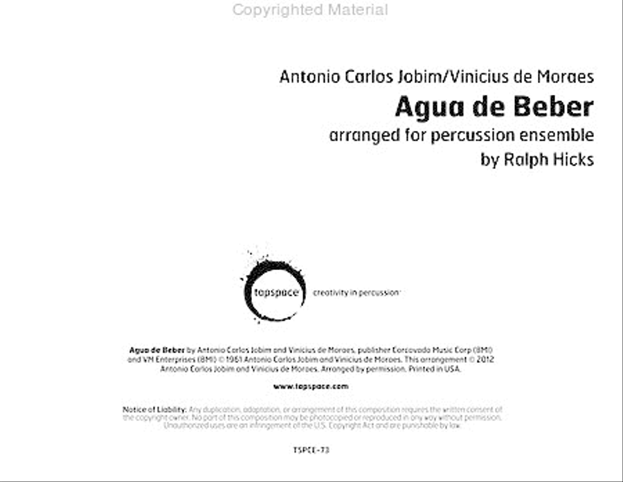 Agua de Beber Percussion Ensemble scores gallery preview page 2