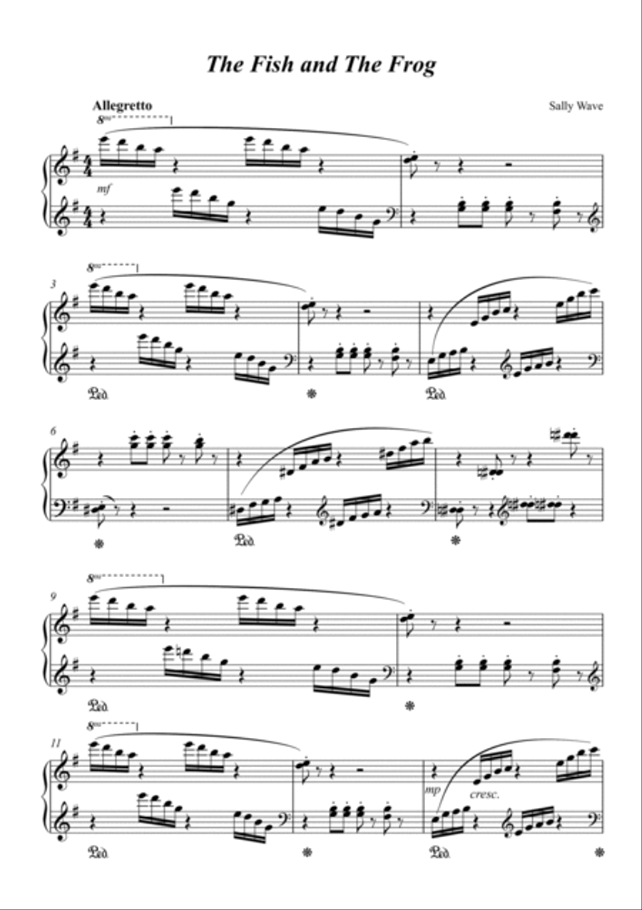 The Fish and The Frog op. 32 No. 10 Piano Solo scores gallery preview page 2