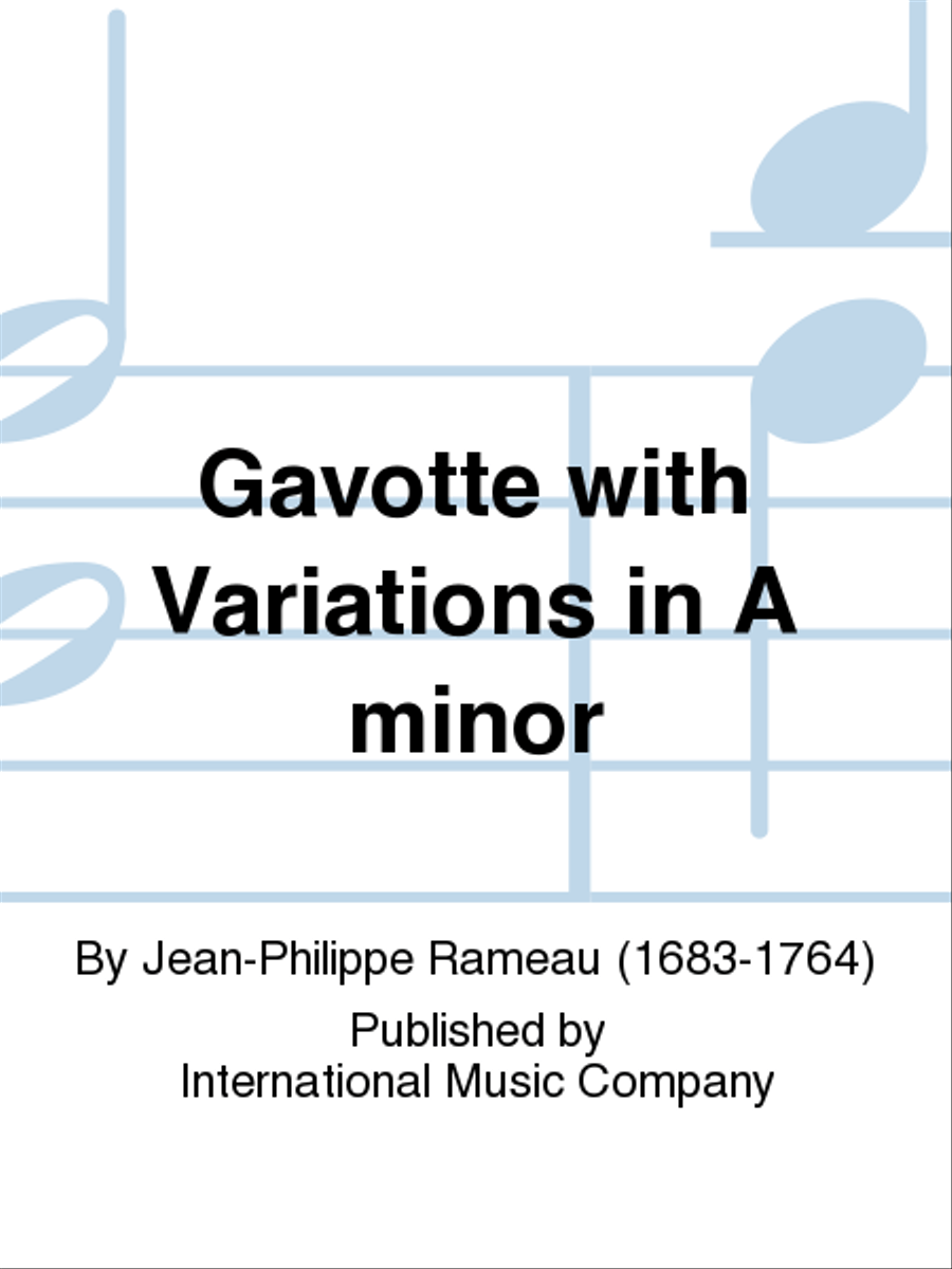 Gavotte With Variations In A Minor