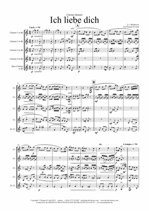 Ich liebe dich - Beethoven goes Polka - Clarinet Quintet