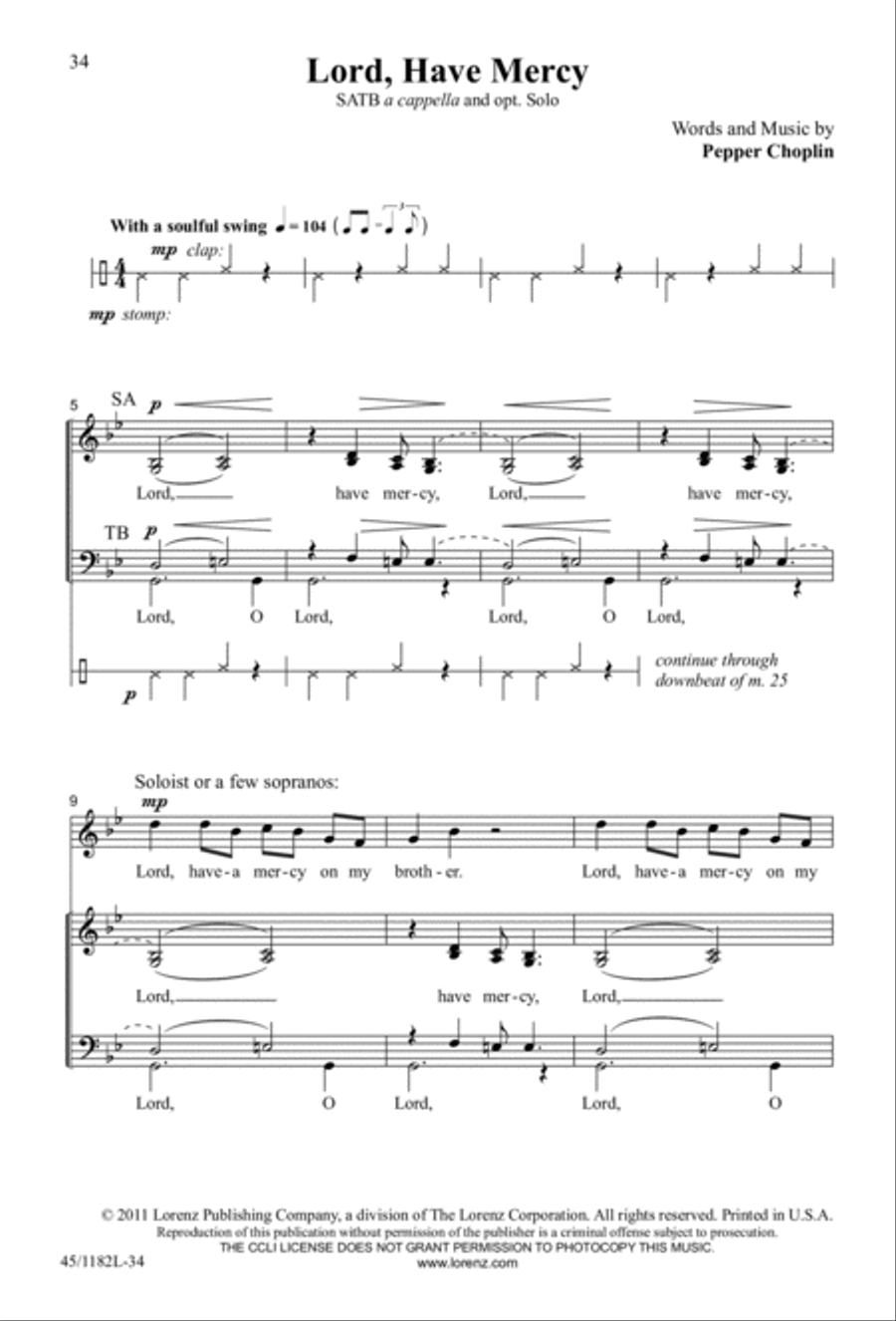 All Around A Cappella 4-Part scores gallery preview page 24