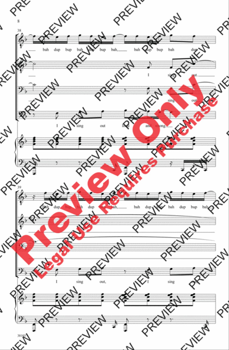 I Sing Out Men's Choir scores gallery preview page 8