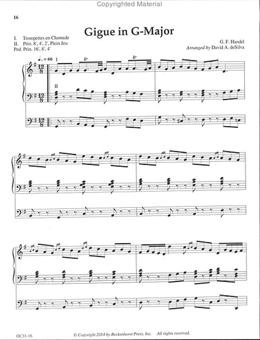 A Time to Dance: Baroque Gigues for Organ Organ Solo scores gallery preview page 10
