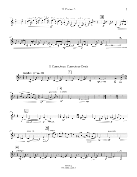Lyric Suite - Bb Clarinet 3