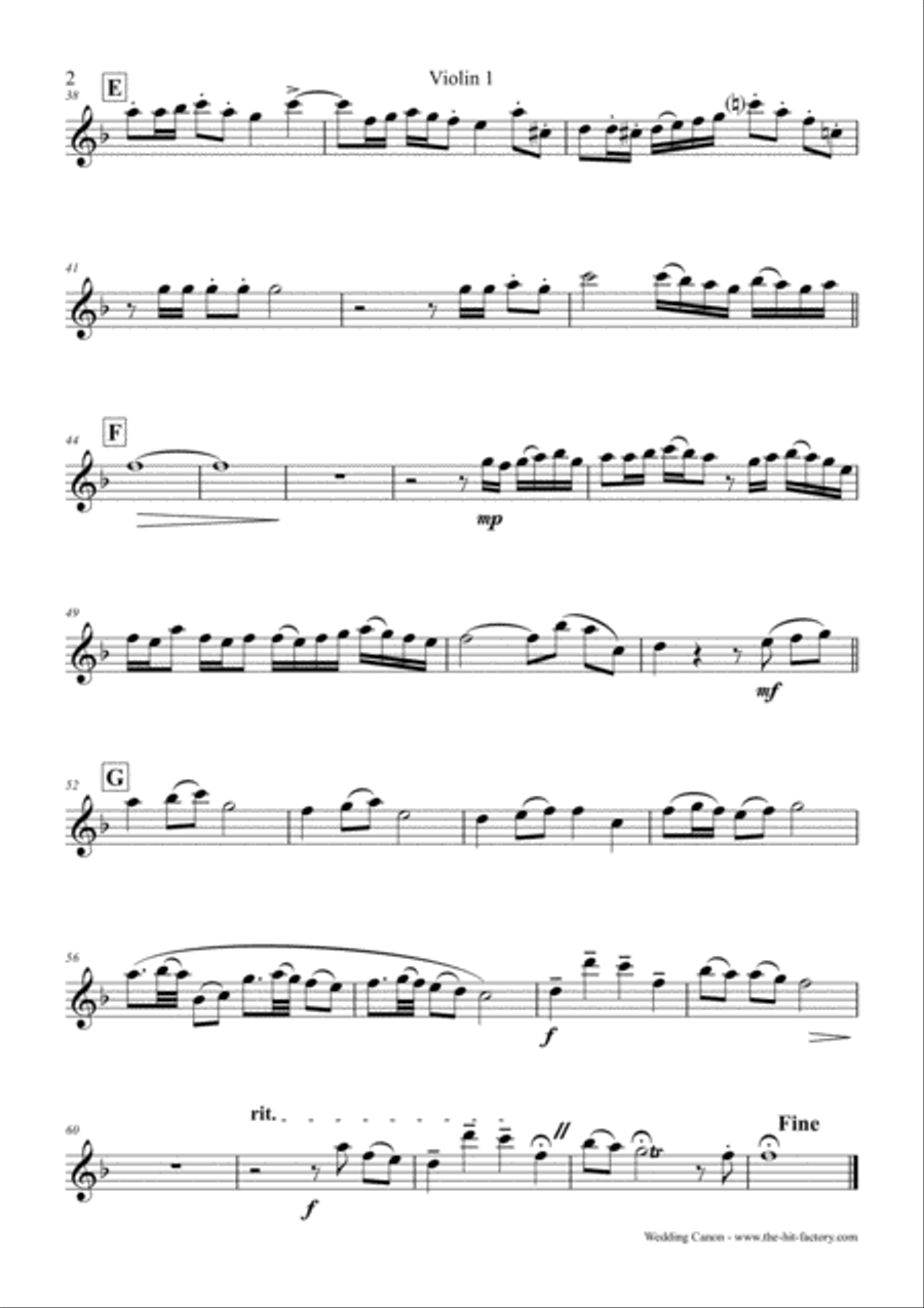 Wedding Canon - Festive Concert Piece - String Orchestra String Quartet scores gallery preview page 6