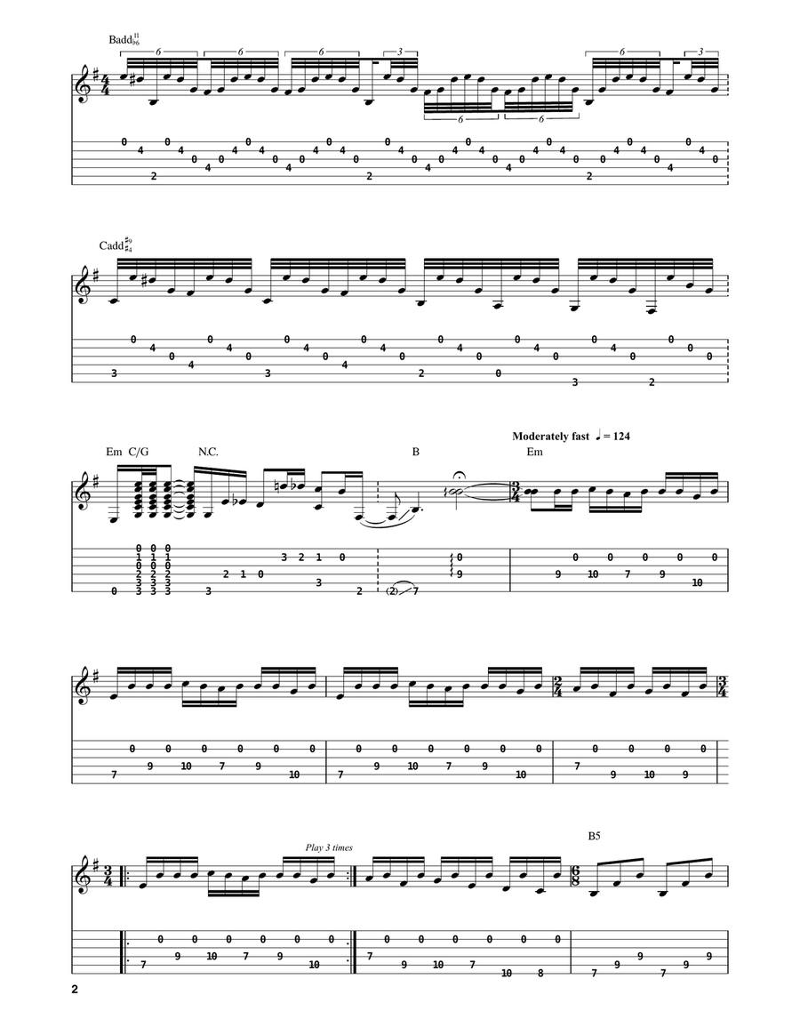 Spanish Caravan Acoustic Guitar scores gallery preview page 2