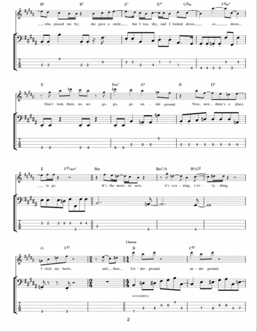 Underground Underground Guitar Tablature scores gallery preview page 2