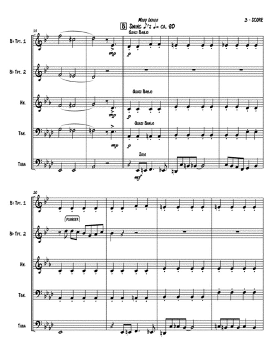 Mood Indigo Brass Ensemble scores gallery preview page 4