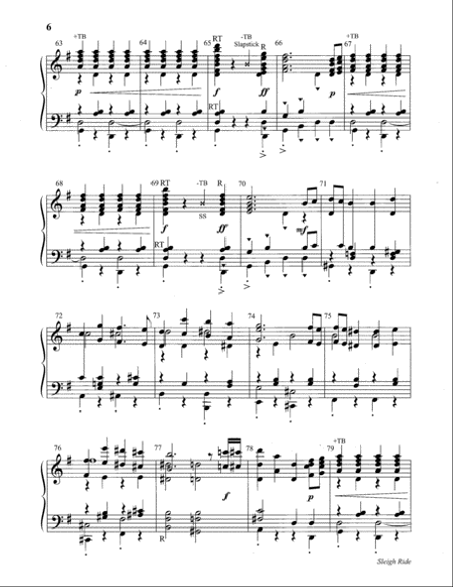 Sleigh Ride Sleigh Ride Handbell Choir scores gallery preview page 6