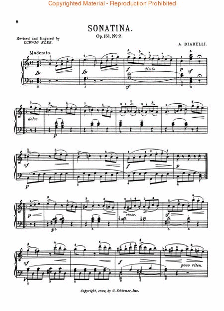 11 Sonatinas, Op. 151 and 168 Piano Solo scores gallery preview page 3