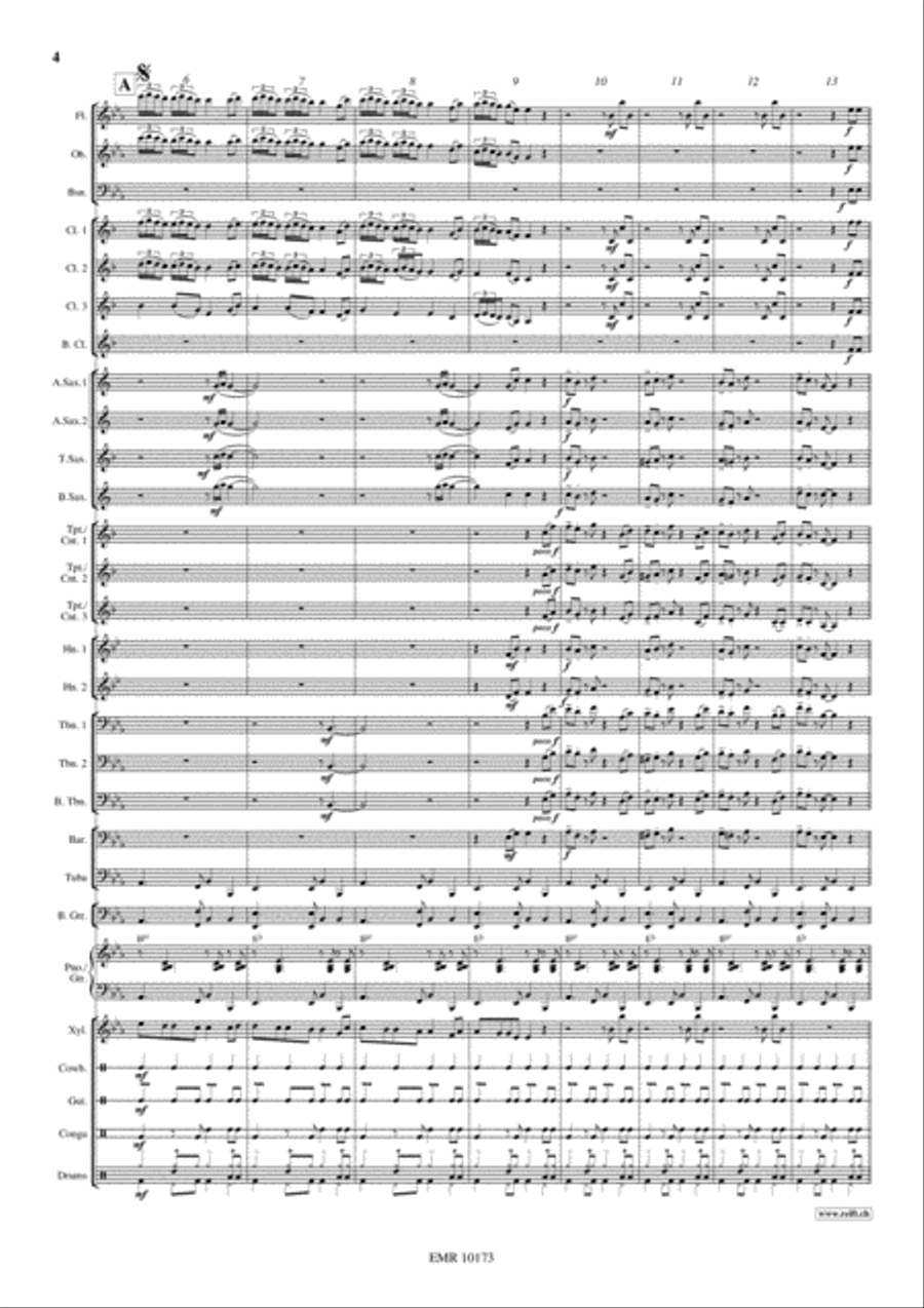 Verdi Goes Latin Concert Band scores gallery preview page 5