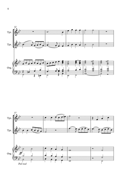 Ding Dong Merrily On High, for Trumpet Duet and Organ image number null