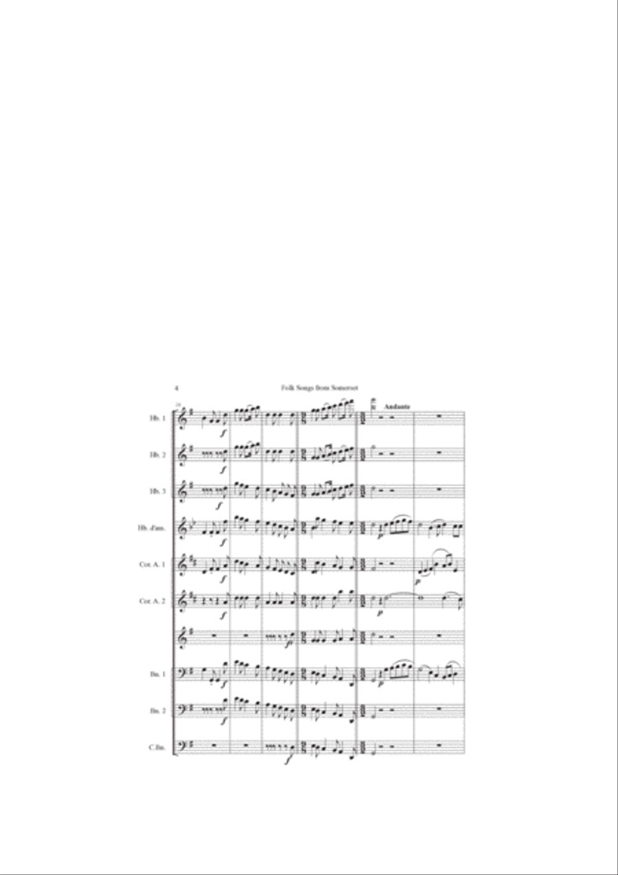 Folk songs from Somerset Folk songs from Somerset Woodwind Ensemble scores gallery preview page 4
