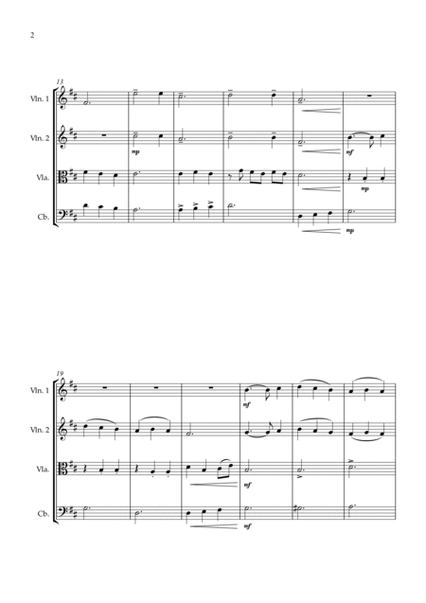 Silent Night for String Quartet in D Major image number null