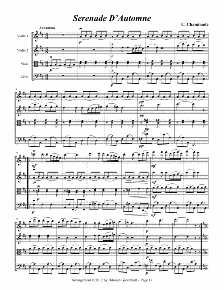 String Quartets for All Seasons: Autumn - Score