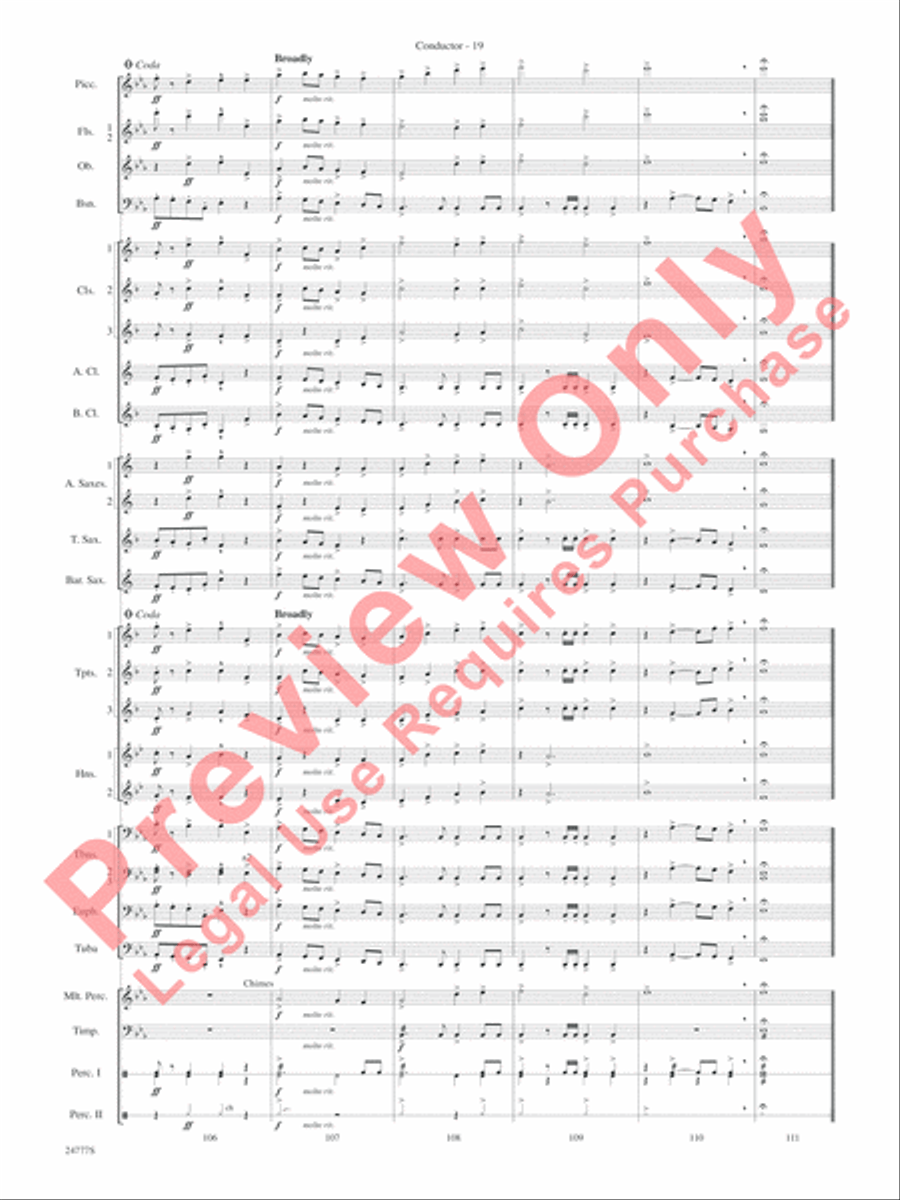 Harry at Hogwarts (from Harry Potter and the Goblet of Fire) Concert Band scores gallery preview page 21