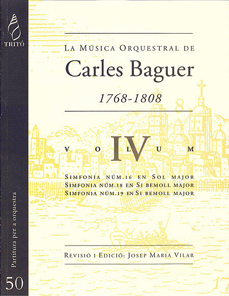 La Música Orquestral de Carles Baguer Oboe - Sheet Music