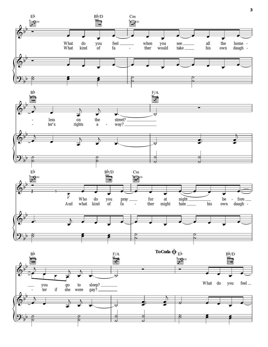 Dear Mr. President Dear Mr. President Piano, Vocal, Guitar scores gallery preview page 3