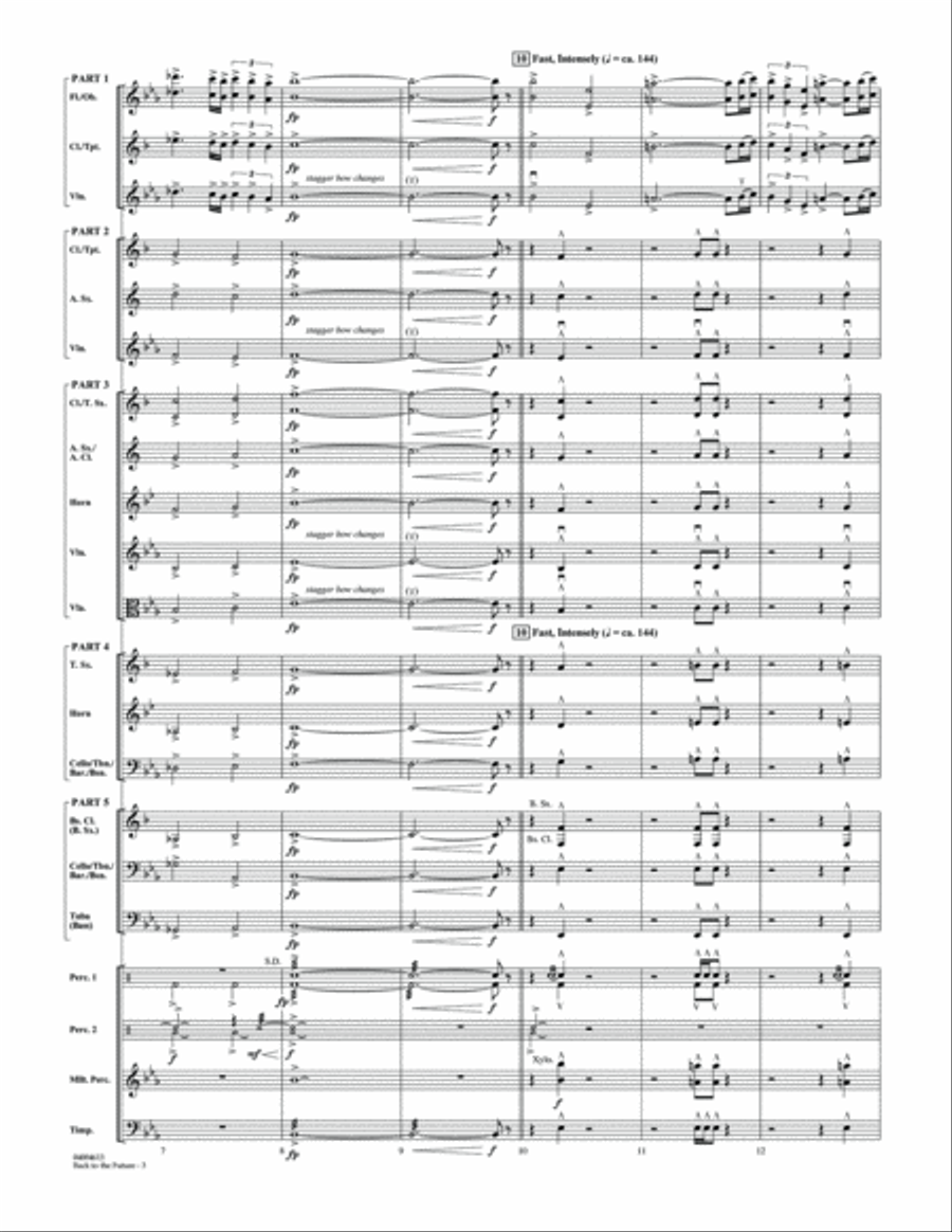 Back to the Future (Main Theme) - Conductor Score (Full Score) Concert Band scores gallery preview page 3