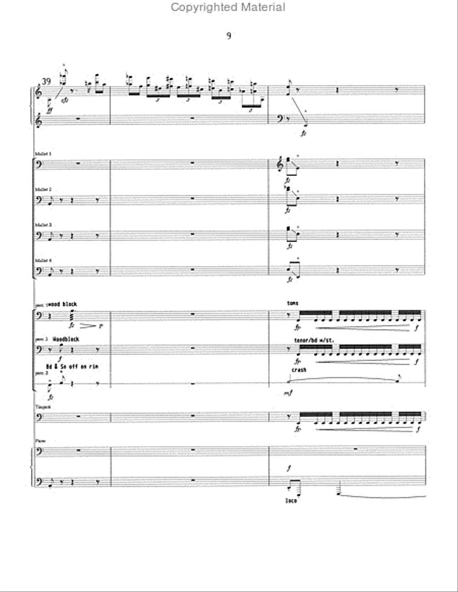 Song of Middle Earth Percussion Ensemble scores gallery preview page 10