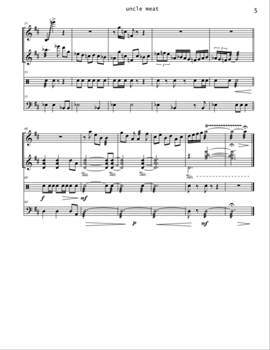 Uncle Meat Chamber Music scores gallery preview page 5