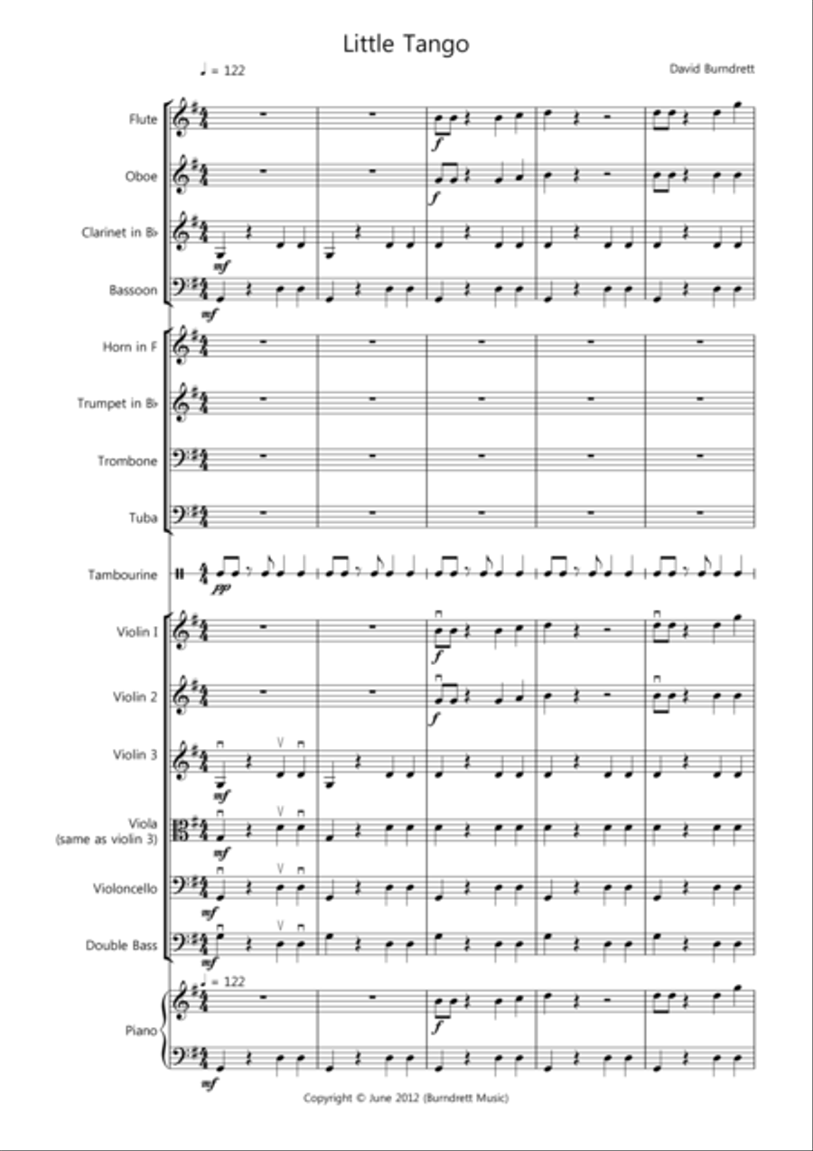 Little Tango for Beginning School Orchestra Little Tango for Beginning School Orchestra Full Orchestra scores gallery preview page 1
