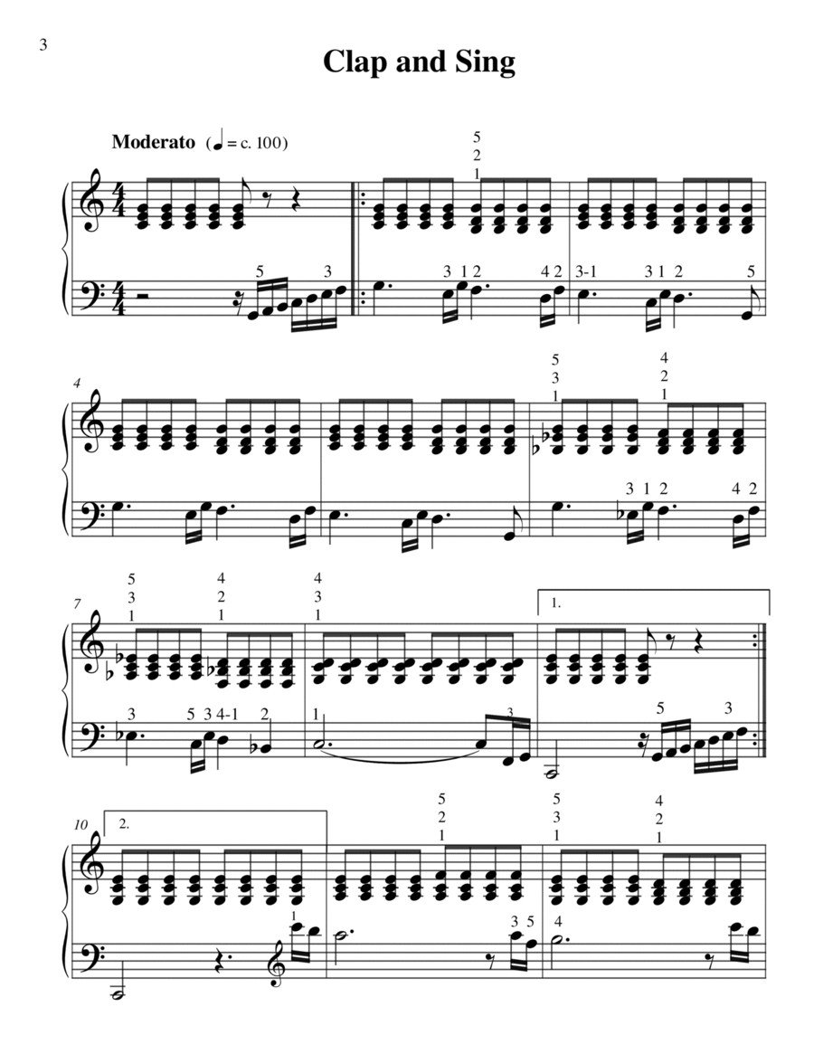 Clap And Sing Clap And Sing Piano Method scores gallery preview page 1