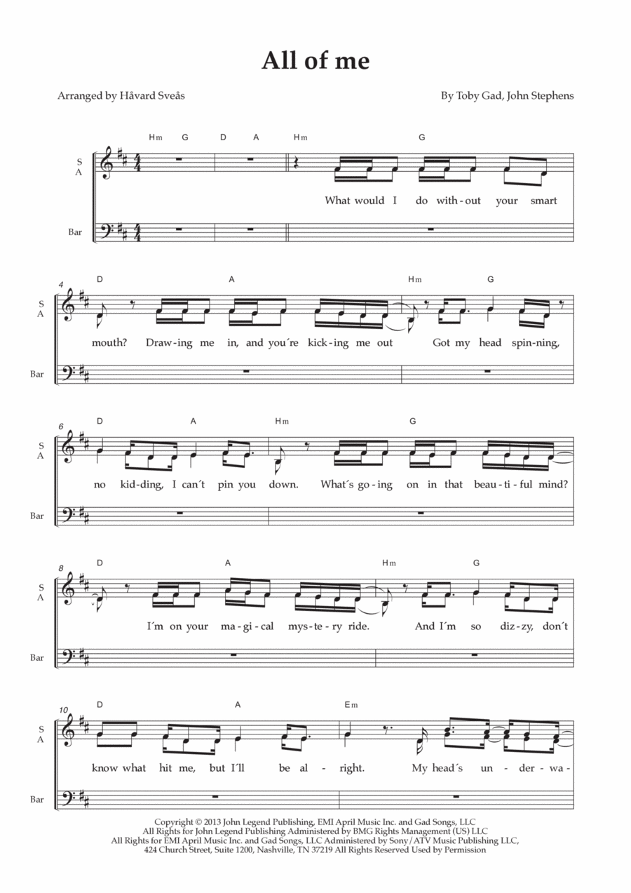 All Of Me 3-Part scores gallery preview page 1