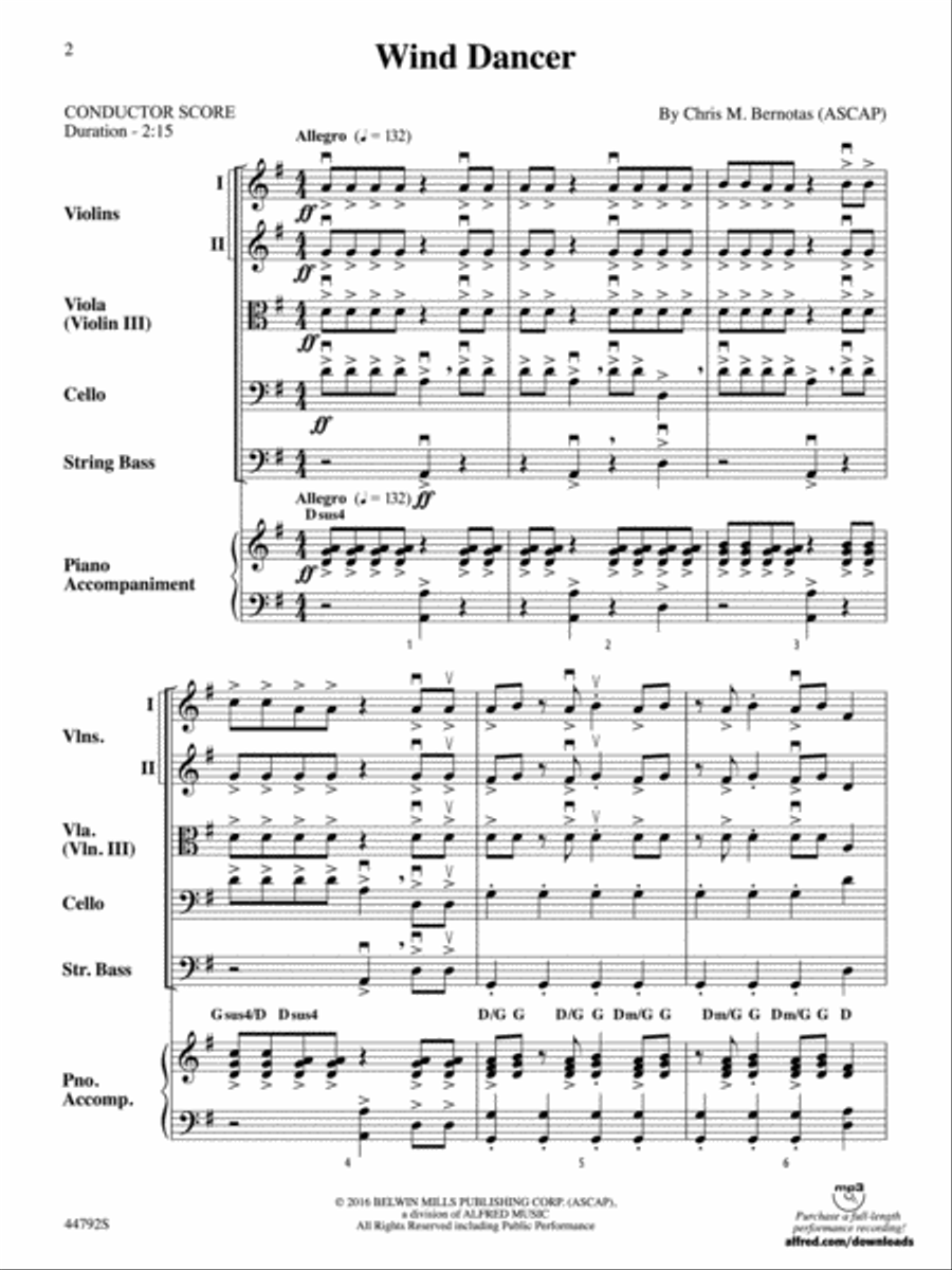 Wind Dancer: Score String Orchestra scores gallery preview page 2