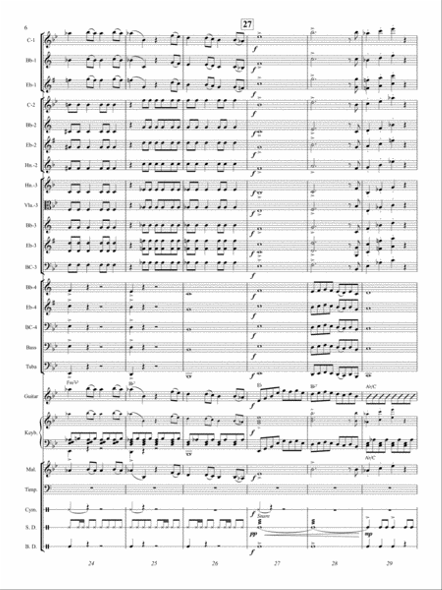 Symphony No. 40 Concert Band scores gallery preview page 6