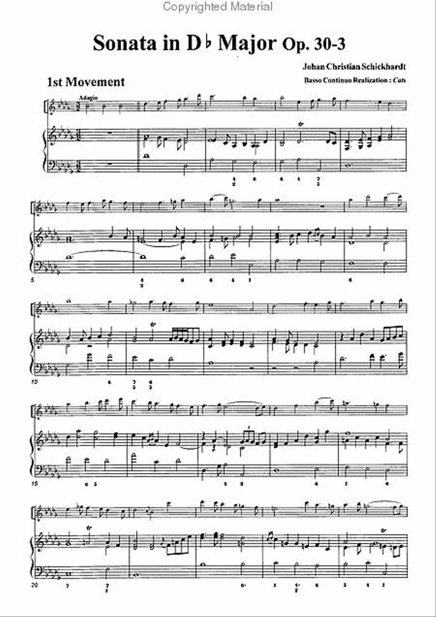 Sonata D-flat Major, Op. 30-3 Alto Recorder scores gallery preview page 3
