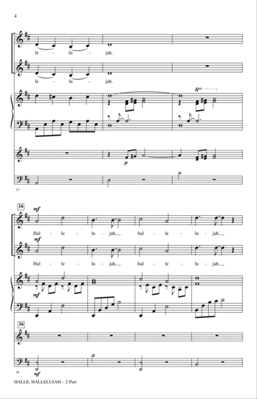 Halle, Hallelujah 2-Part scores gallery preview page 3