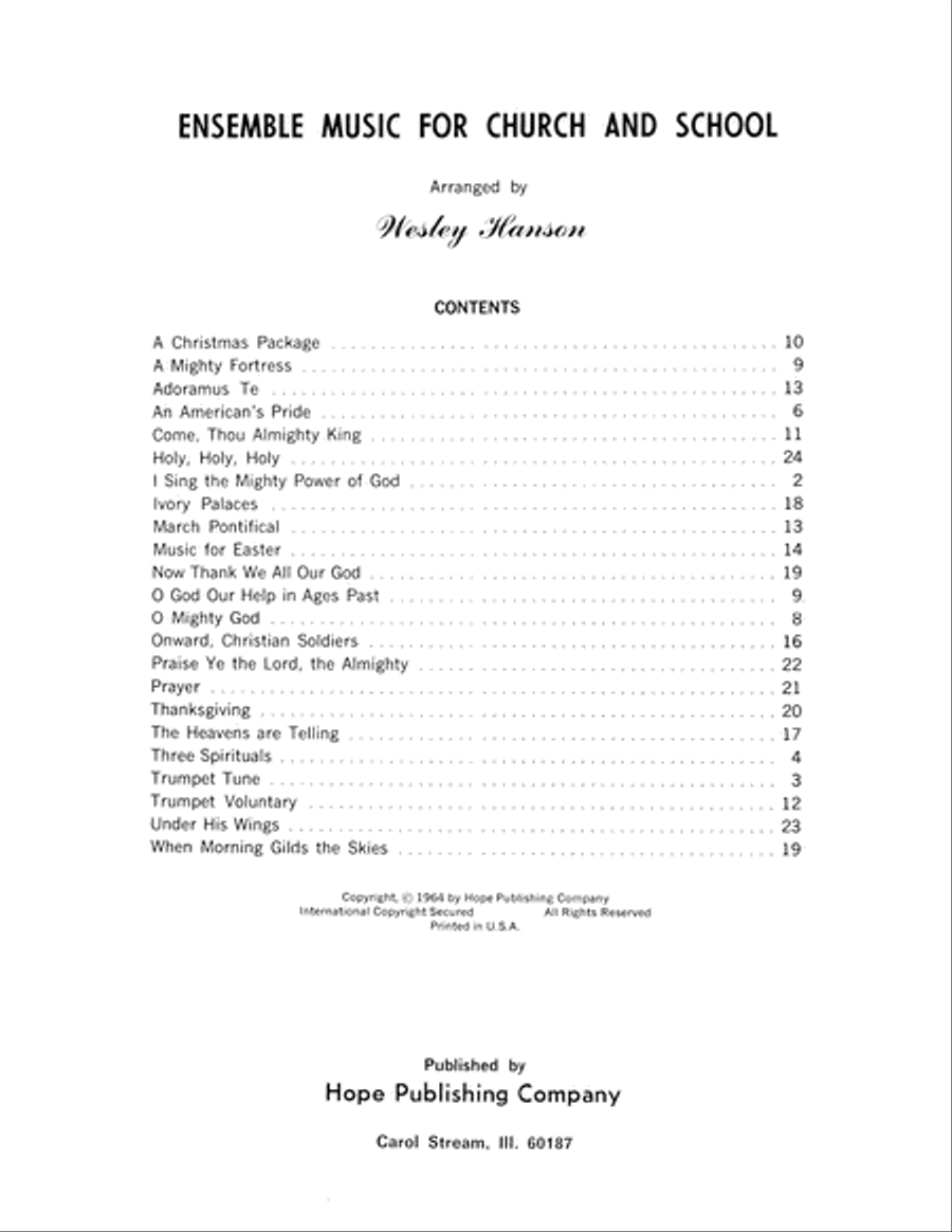 Ensemble Music for Church and School Part scores gallery preview page 3