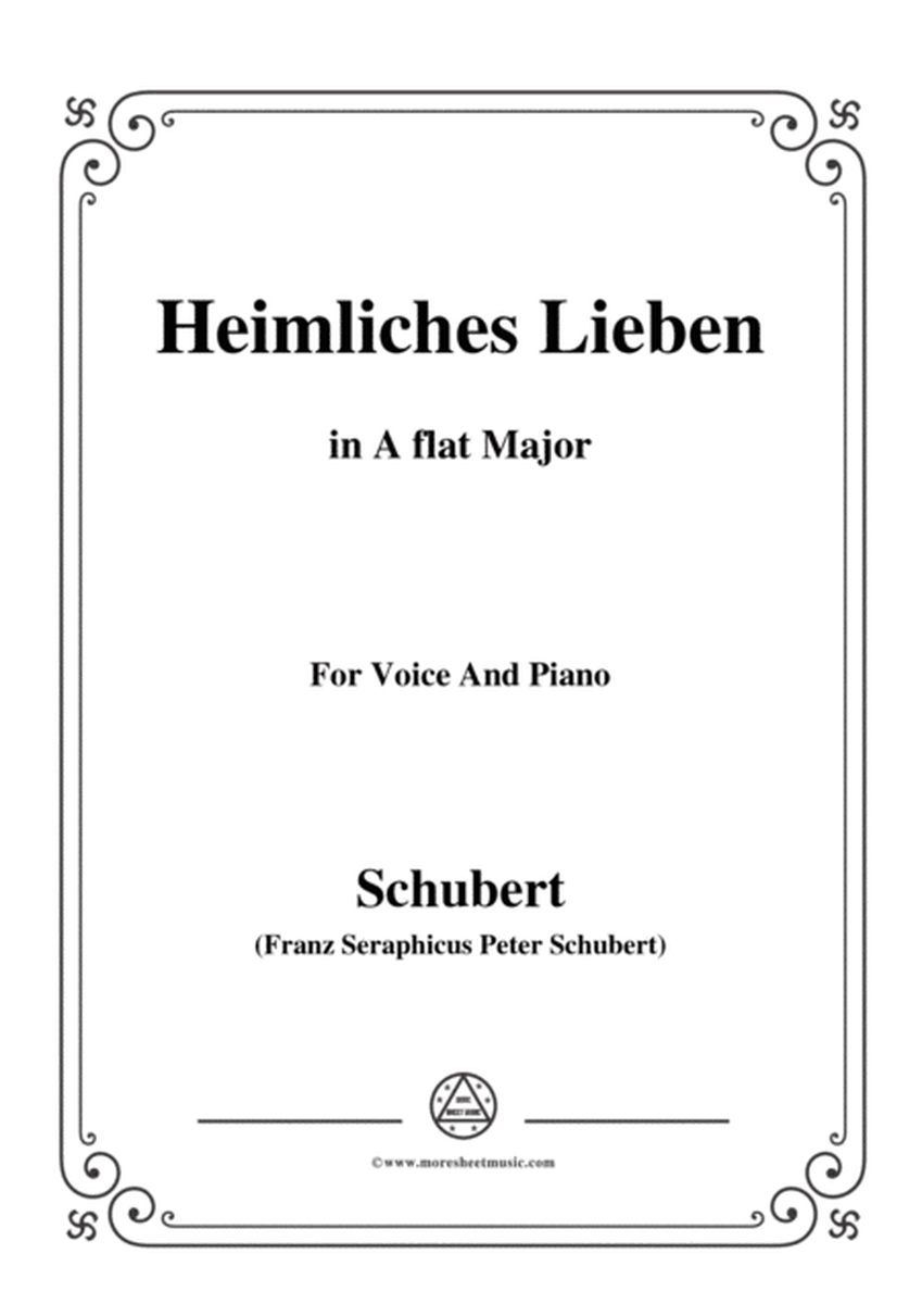 Schubert-Heimliches Lieben,Op.106 No.1,in A flat Major,for Voice&Piano image number null