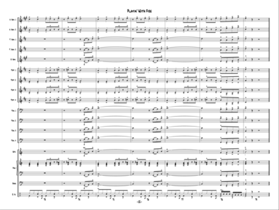 Playin' With Fire Jazz Ensemble scores gallery preview page 11