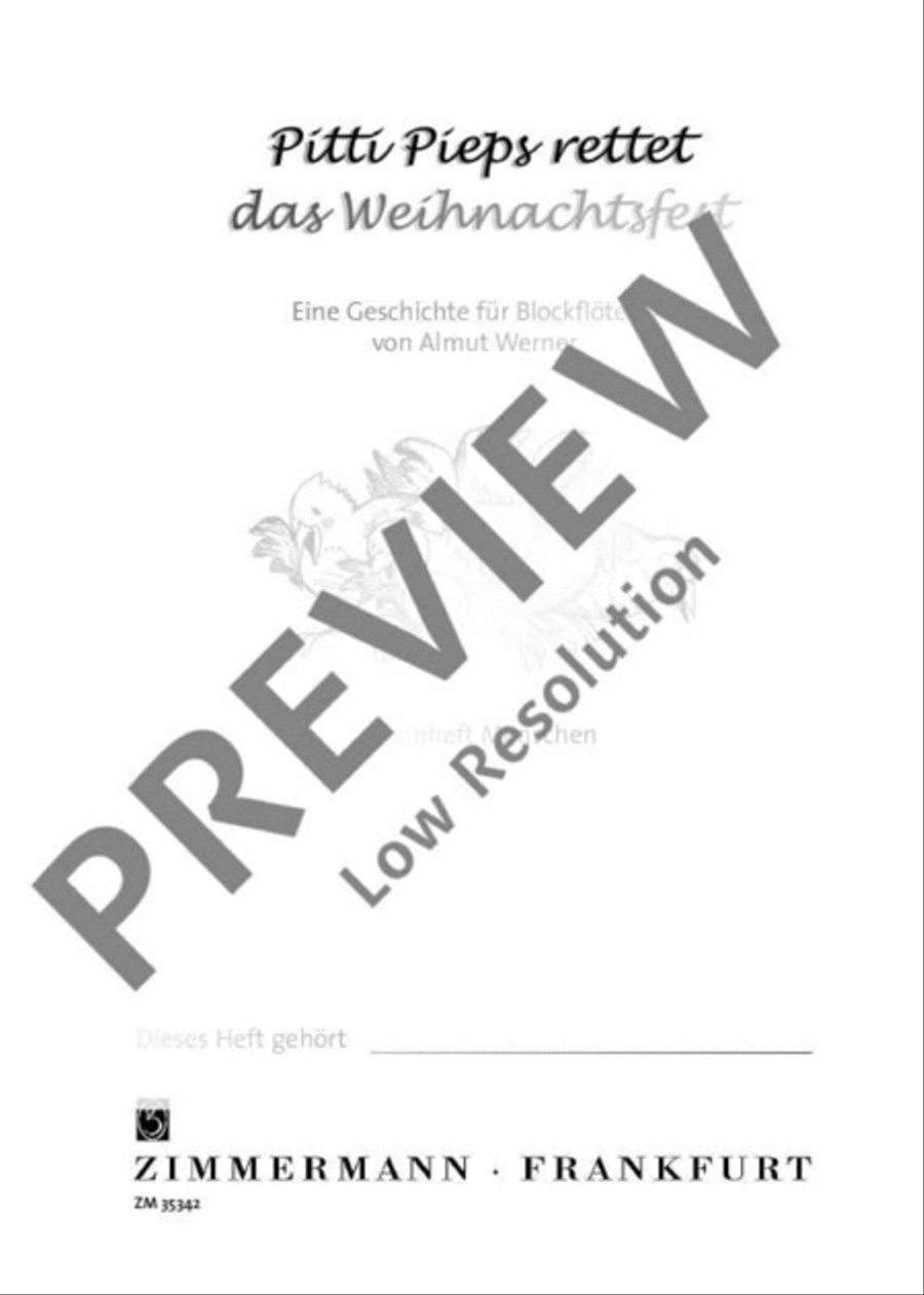 Pitti Pieps rettet das Weihnachtsfest Recorder scores gallery preview page 2