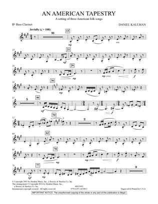 An American Tapestry (for Wind Ensemble) - Bb Bass Clarinet