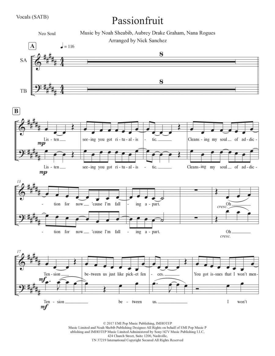 Passionfruit 4-Part scores gallery preview page 1