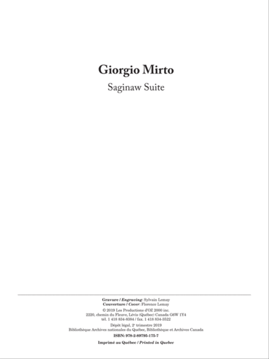 Saginaw Suite Classical Guitar scores gallery preview page 1