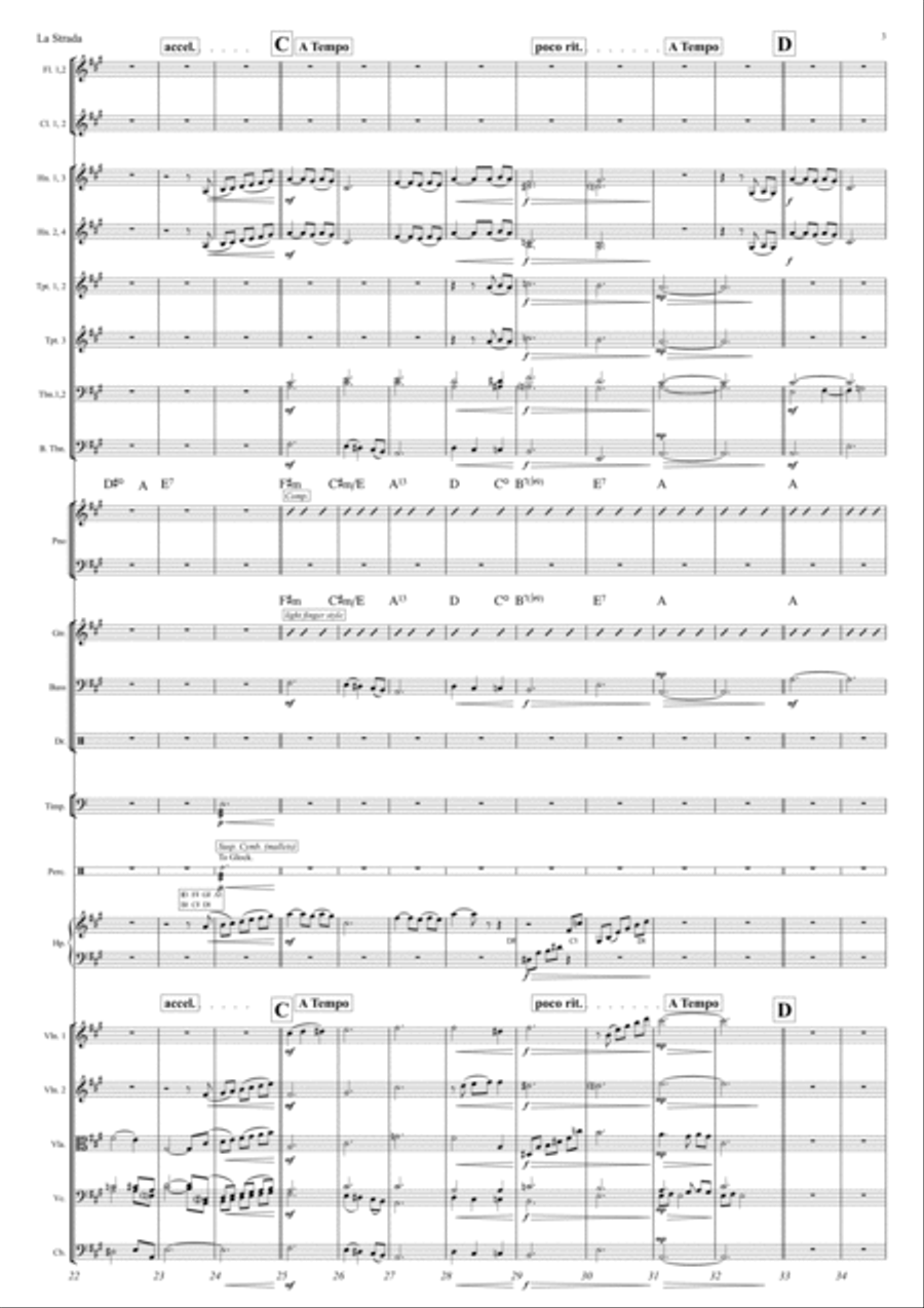 Love Theme From La Strada Love Theme From La Strada Full Orchestra scores gallery preview page 3