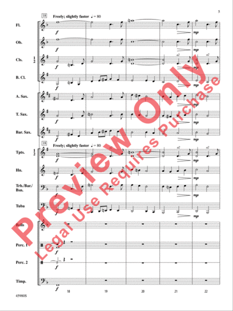 Tribute for Band Concert Band scores gallery preview page 6