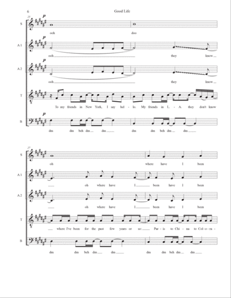 Good Life 4-Part scores gallery preview page 6