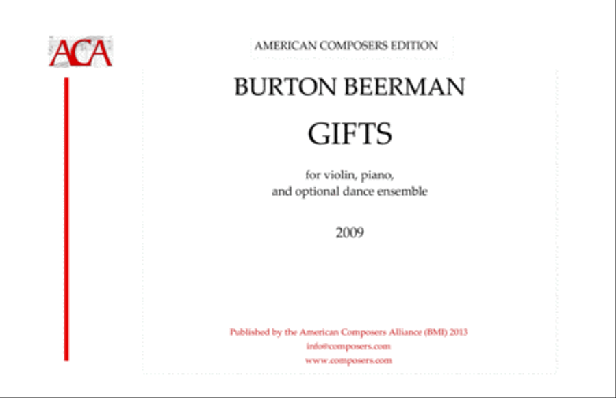 [Beerman] Gifts Violin Solo scores gallery preview page 1