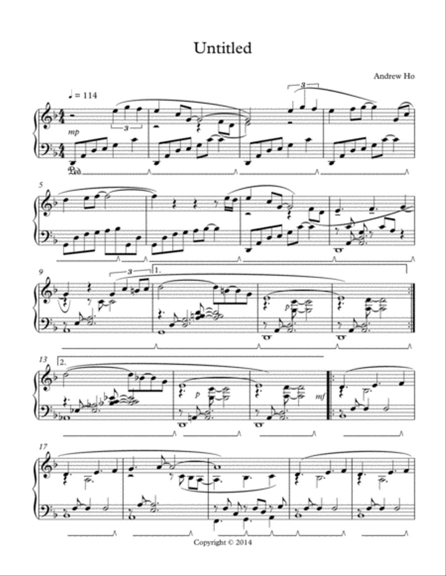 Untitled Etude No. 1 Piano Method scores gallery preview page 2