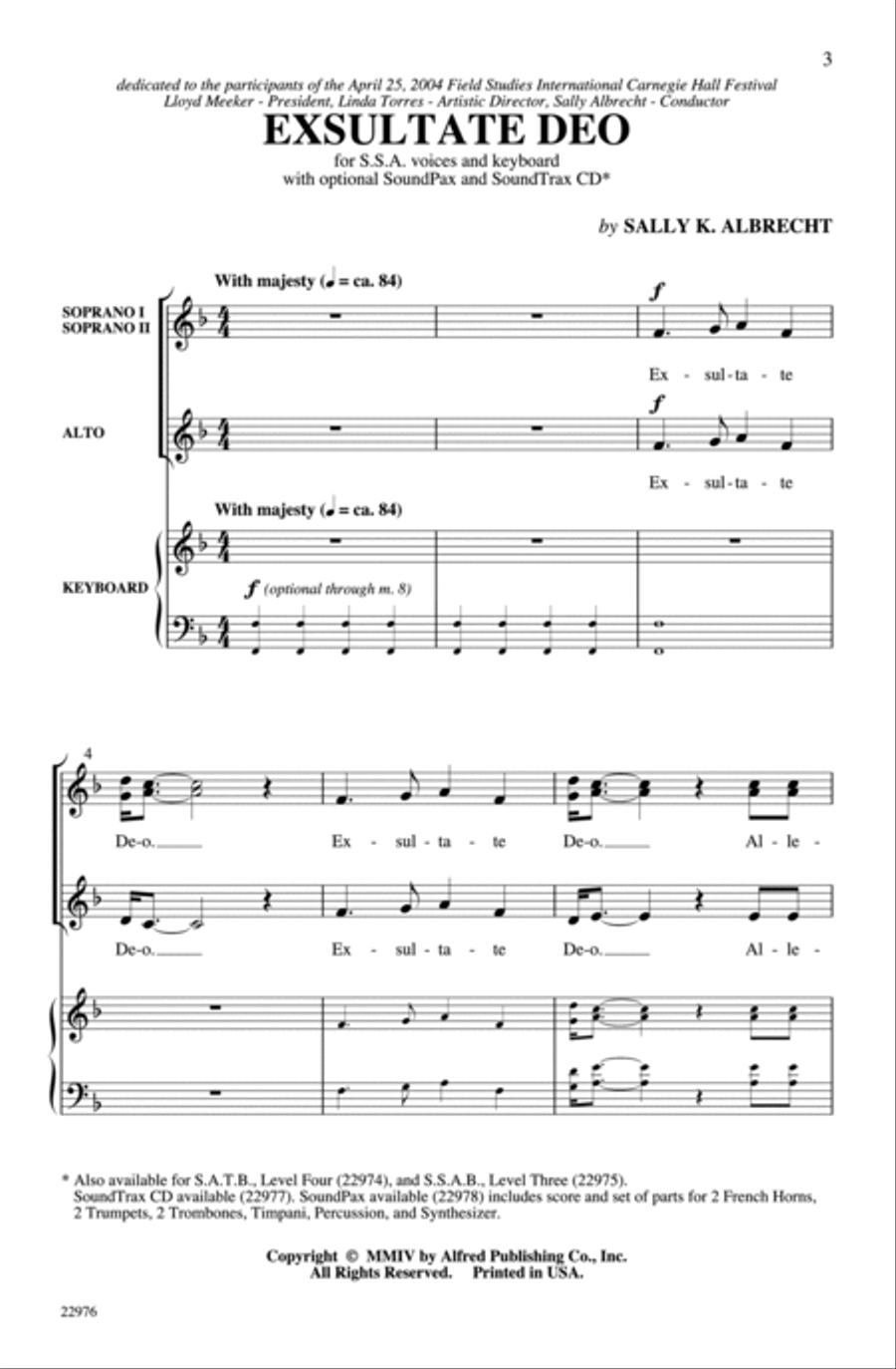 Exsultate Deo Women's Choir scores gallery preview page 2