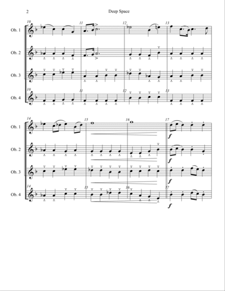 Deep Space Exploration Woodwind Quartet scores gallery preview page 3