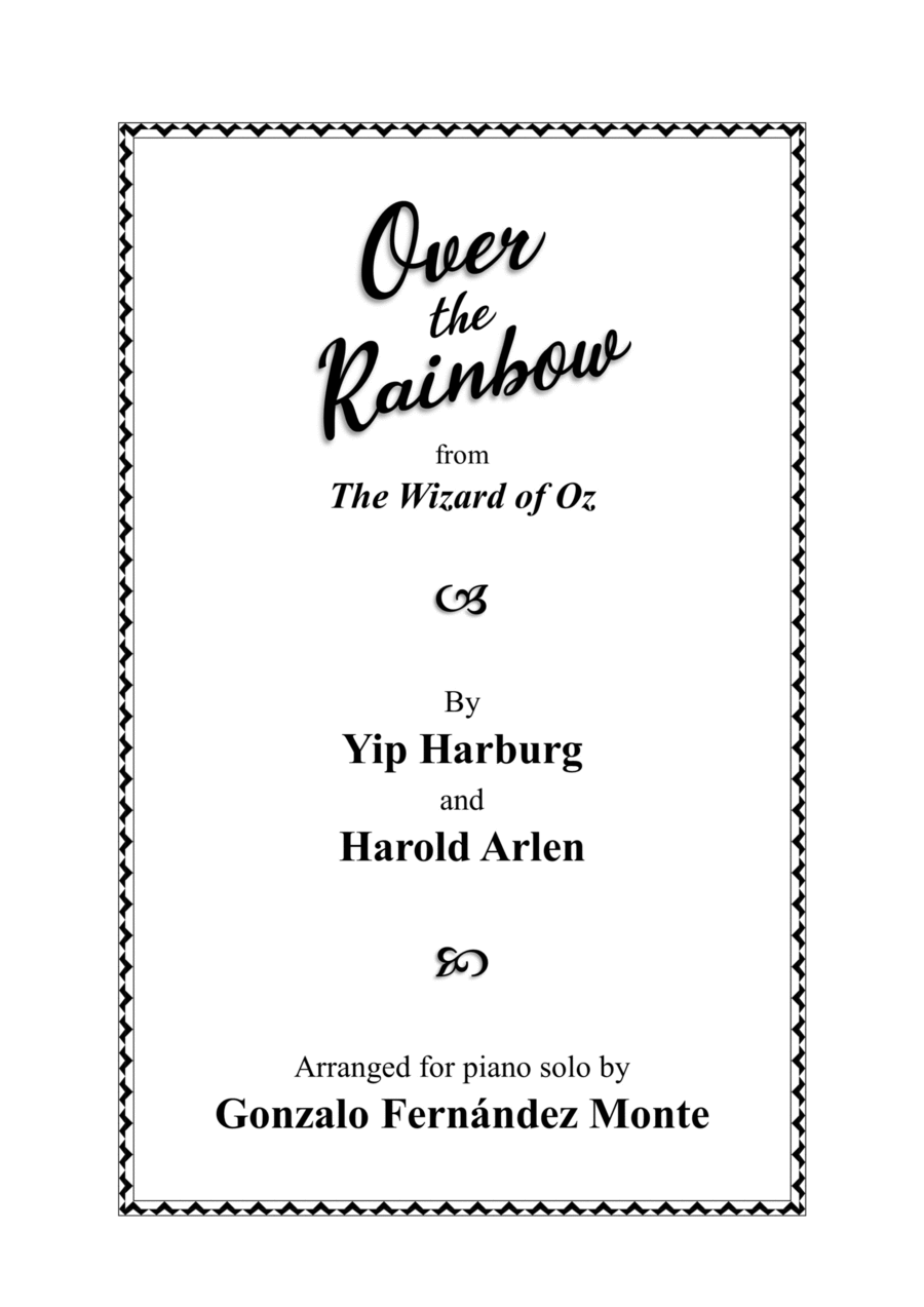 Over The Rainbow Piano Solo scores gallery preview page 1