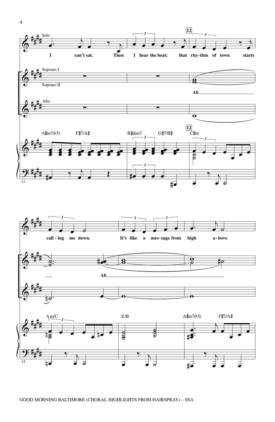 Good Morning Baltimore (Choral Highlights from Hairspray) (arr. Mac Huff) SSA scores gallery preview page 2